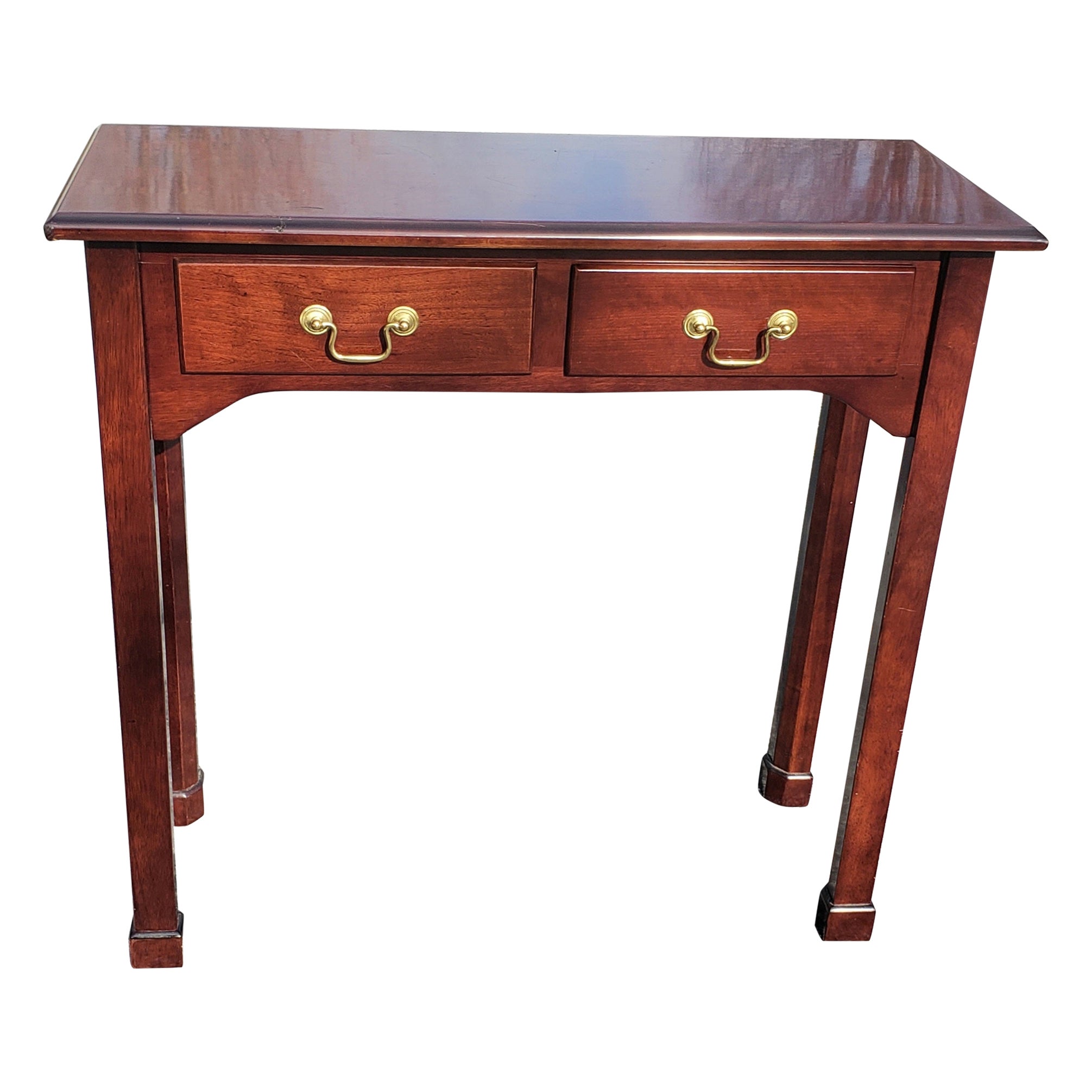 Chippendale Mahogany Two-Drawer Console Table Sofa Table