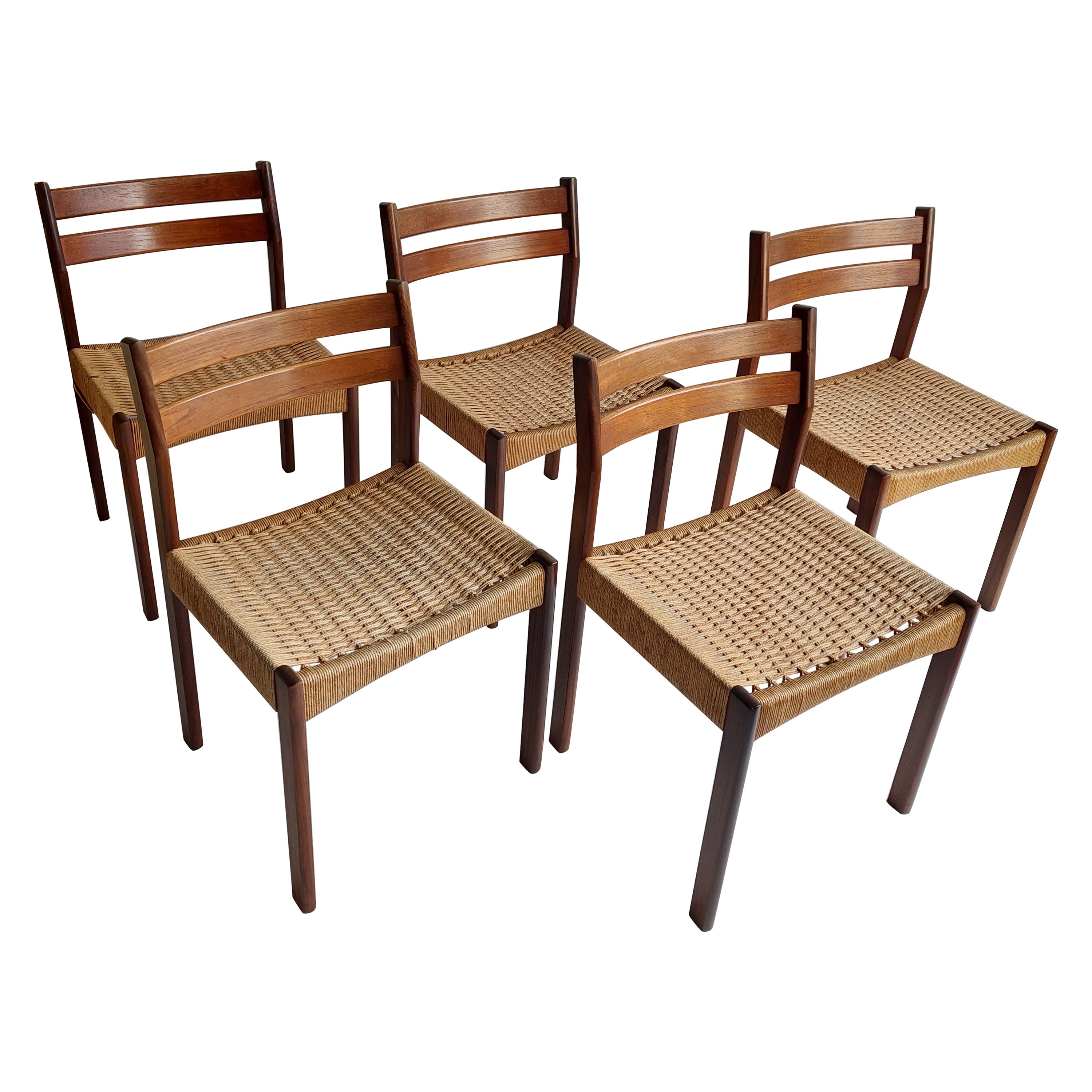 Danish Dining Chairs By Arne Hovmand Olsen For Mogens Kold, 1960s, Set Of 5