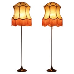 Retro Bergboms, Pair of Floor Lamps, G-024, Brass, Scandinavian Modern / Midcentury