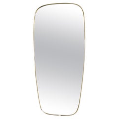 litany Mid Century Brass Wall Mirror 