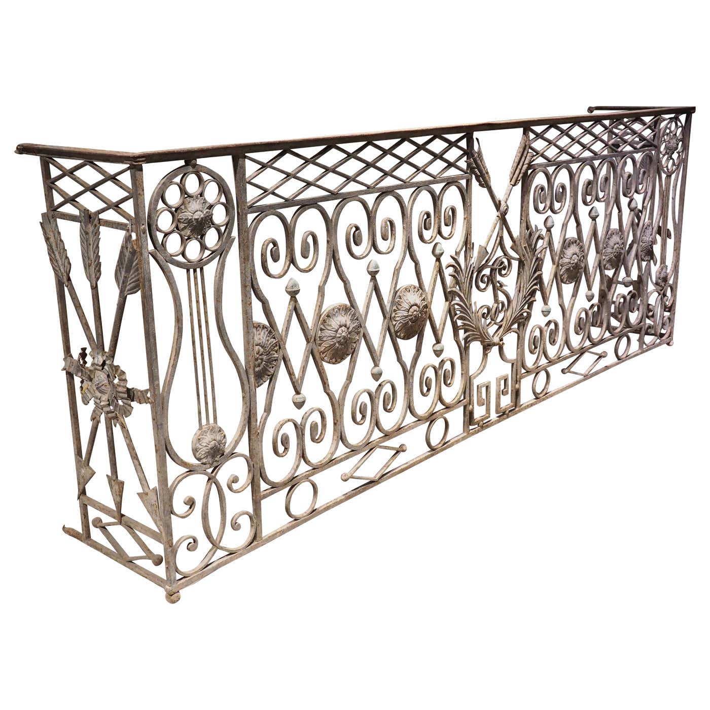 French Iron Railing French, Period Louis XVI Wrought Iron Balcony Railing, circa 1785 at ...