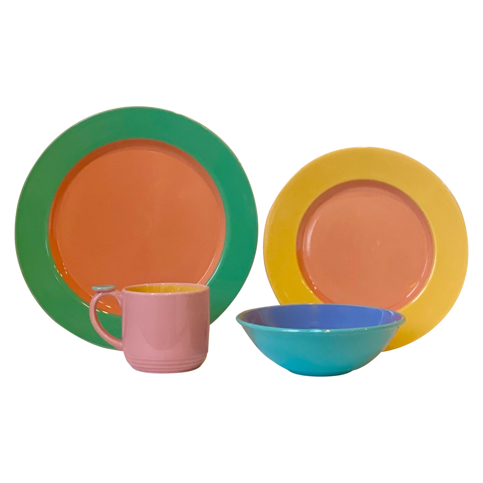 1980s Lindt Stymeist Colorways Dinnerware Service for 8, Set of 35