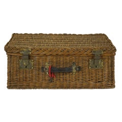 French Vintage Wicker Case, Circa 1960s