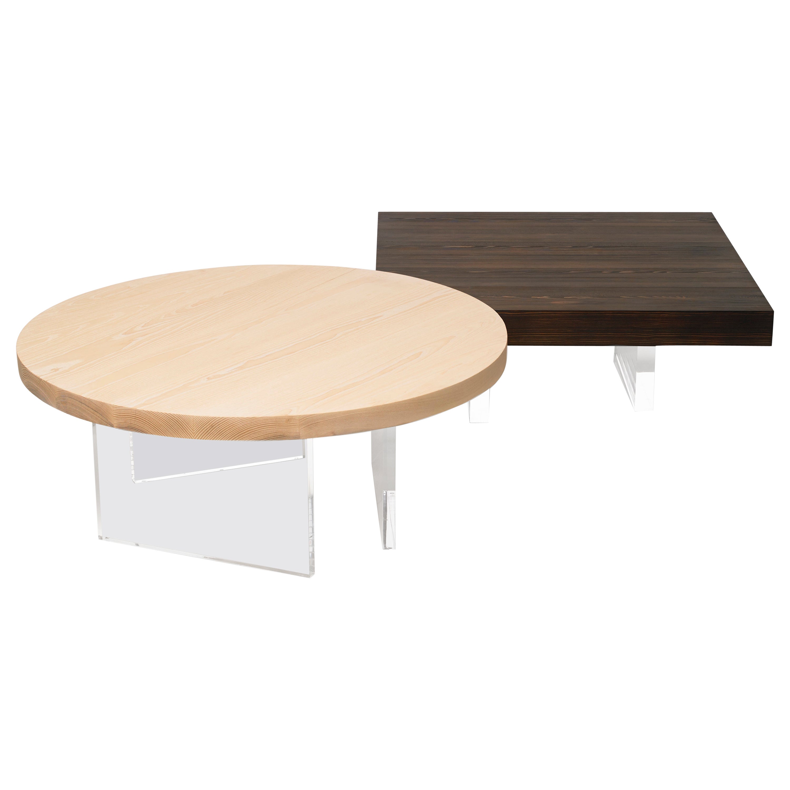 Constantinople Nesting Wood Coffee Table Set by Autonomous Furniture For Sale