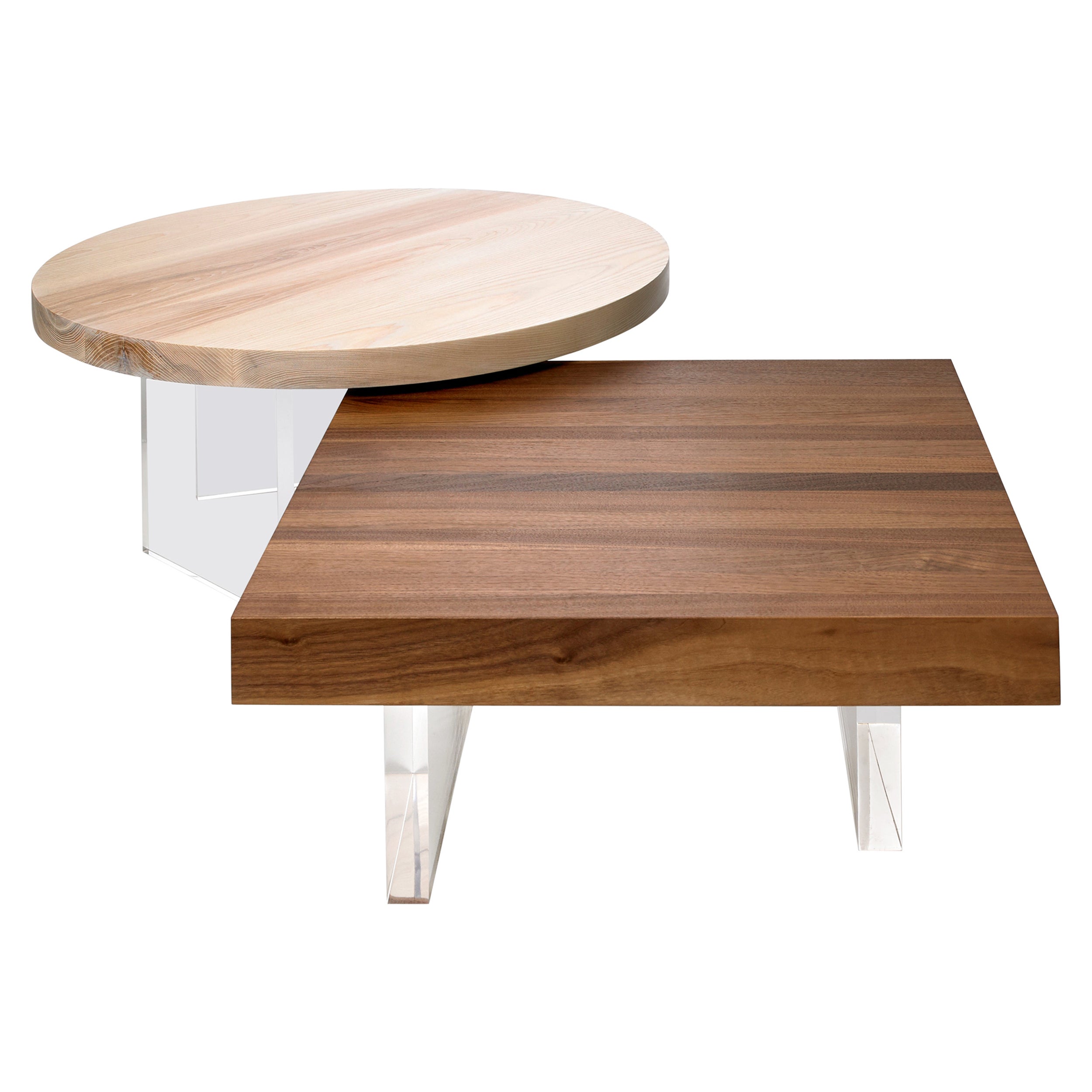 Constantinople Walnut Nesting Table Set with Storage by Autonomous Furniture