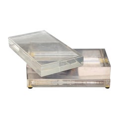 Scatola Design Anni 70 Cromo E Plexiglass, Vintage Box, 70s