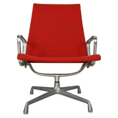 Vintage Charles Eames for Vitra "Ea 116" Hopsack Red Office Swivel Armchair, 1980