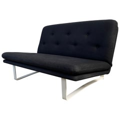Black 2-seater sofa by Kho Liang Ie for Artifort, Netherlands 1960s