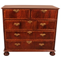 Antique Queen Anne Chest of Drawers / Commode in Walnut circa 1700