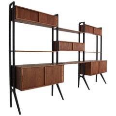 Kurt Østervig Modular Teak Room Divider, Free Standing Wall Unit, 1960's Denmark