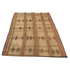 Mid-20th Century Retro Moroccan Leather Tuareg Rug North Africa