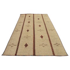 Tapis marocain vintage Tuareg en cuir du milieu du 20e siècle, Afrique du Nord