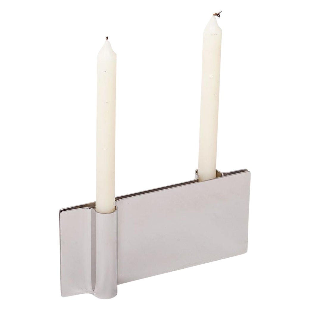 Folio Steel Candle Holder by Mingardo For Sale