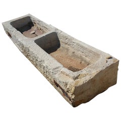 Anqitue Stone Trough Two Compartments