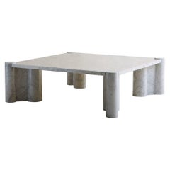 ‘Jumbo’ Coffee Table in Carrara Marble Attributed to Gae Aulenti for Knoll