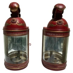 1980s Italian Tole Candle Sconces, a Pair