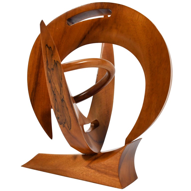 Ted Lacox Abstract Koa Wood Sculpture For Sale at 1stDibs