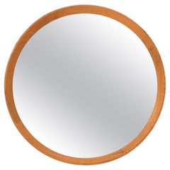 Specchio rotondo in Oak, anni '50