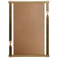Bronze Twist Frame Mirror Attributed to Luciano Frigerio, Italy 1960s