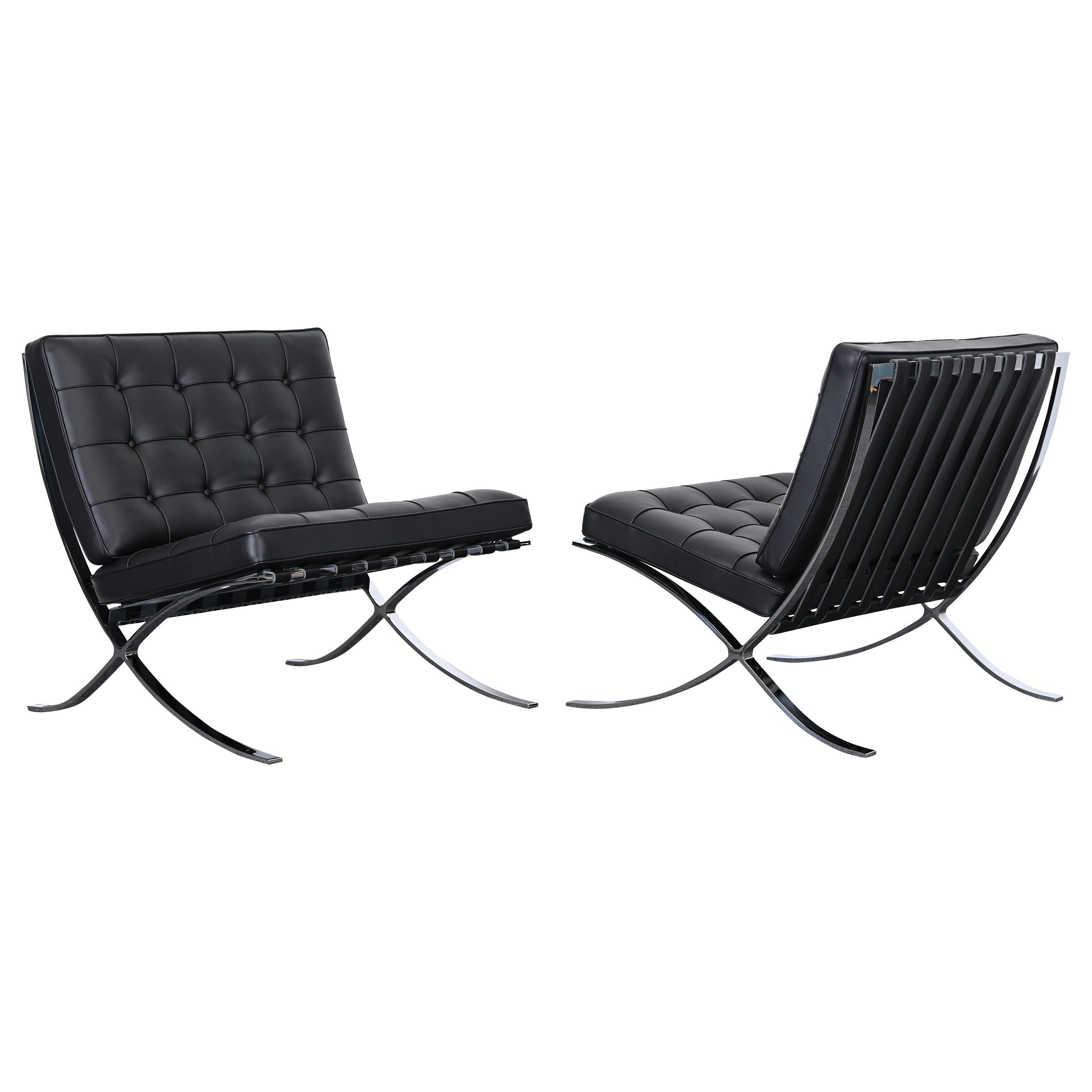 Religieus Indringing afbreken Pair of Ludwig Mies van der Rohe Barcelona Chairs for Knoll Studio For Sale  at 1stDibs