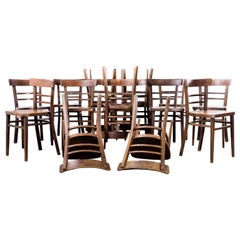 1950's Ladder Back Walnut Bistro Chairs - Various Quantities Available