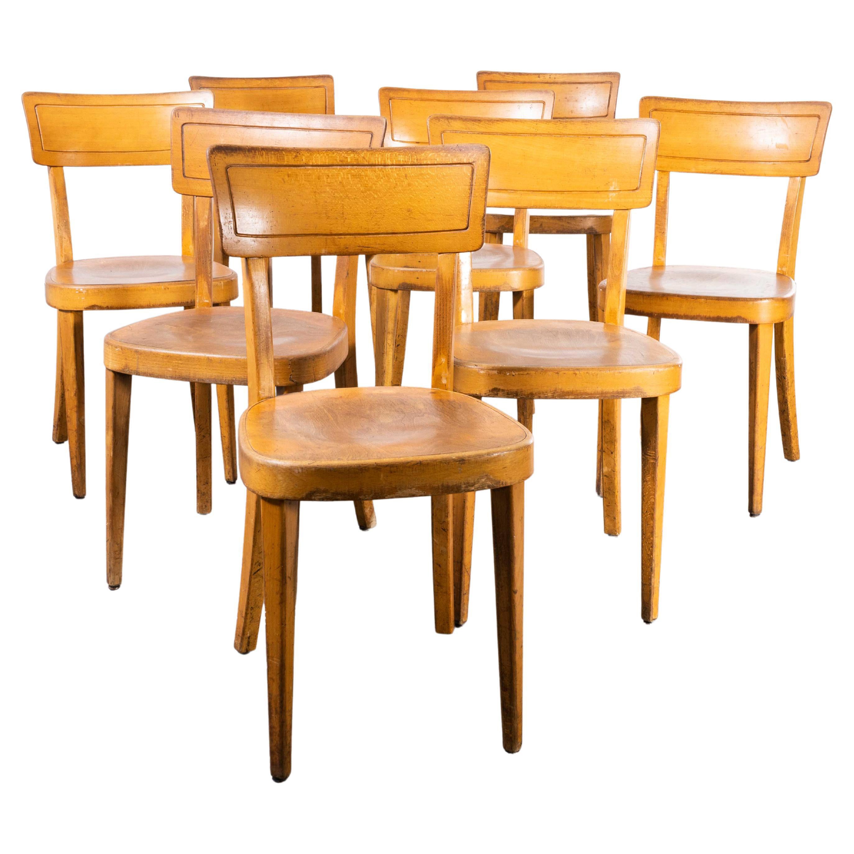 1960's Horgen Glarus Beech Saddle Back Dining Chairs - Set Of Eight For Sale