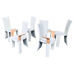 Ensemble de chaises de salle à manger au design postmoderne de Pietro Costantini, Italie, années 1980