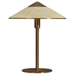  Danish Designer, Table Lamp, Brass, Acrylic, Denmark, 1950s