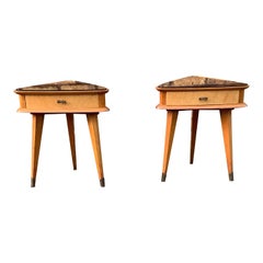 1950’s Pair of Italian Night Stands/Bedside Tables