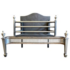 An English Georgian Style Steel Fire Grate