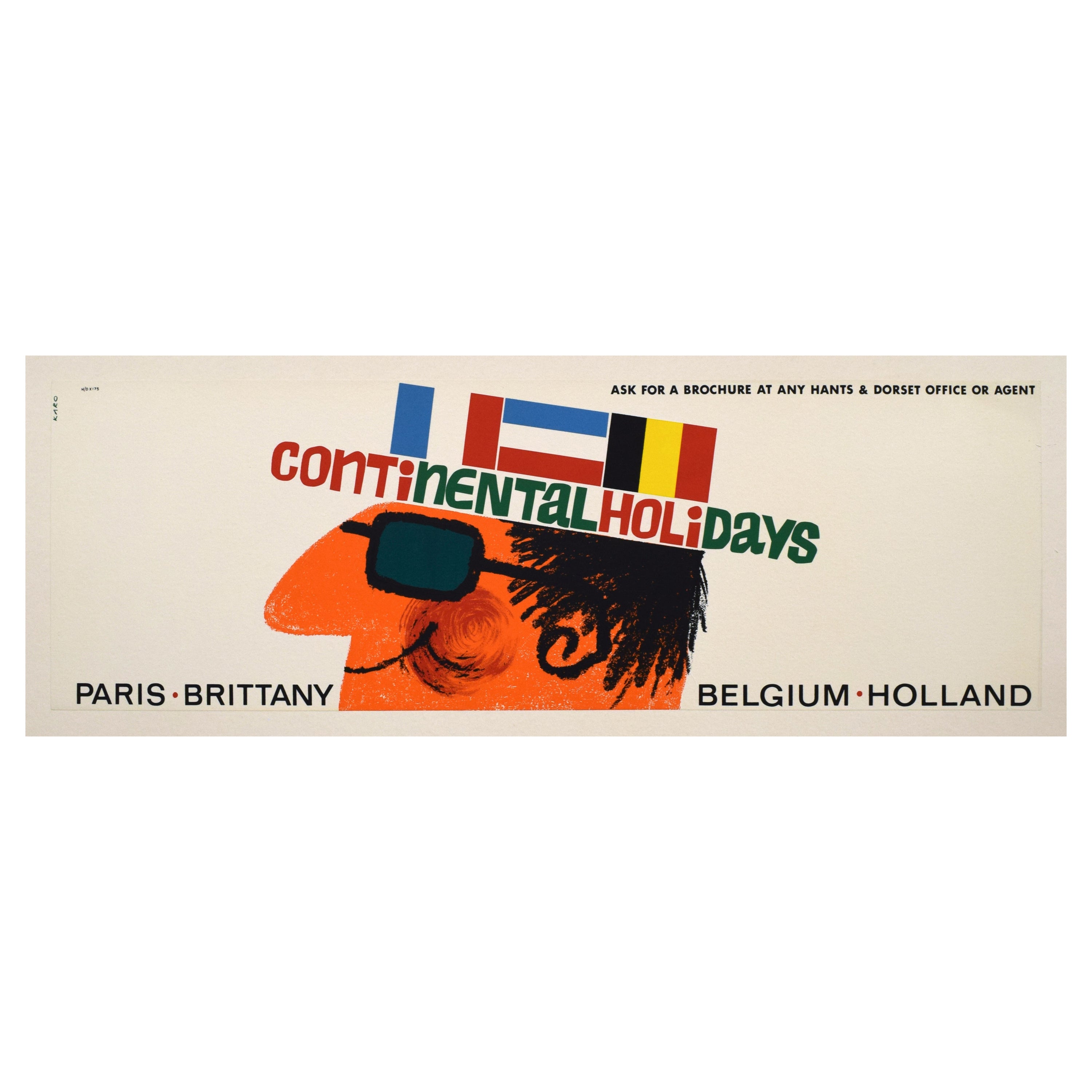 Original 1960's Continental Travel Poster