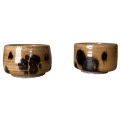 Emile Lenoble Set of Two Small Ceramic Pots, France, 1920s