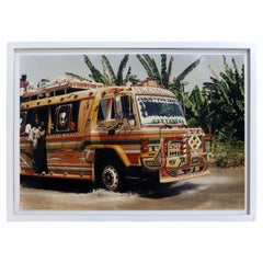 Chantel James Colorful Bus Haitian Contemporary Fine Art Photograph Framed