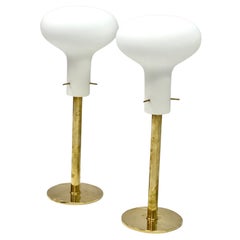 Ein Paar italienische Mid-Century-Modern-Tischlampen aus Messing, Max Ingrand & Fontana Arte