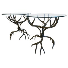 Base de table « Antler » en aluminium coulé, Arthur Court 