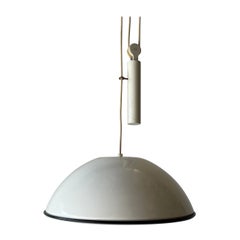 White Metal Counterweight Pendant Lamp by Flos, 1970s, Italy