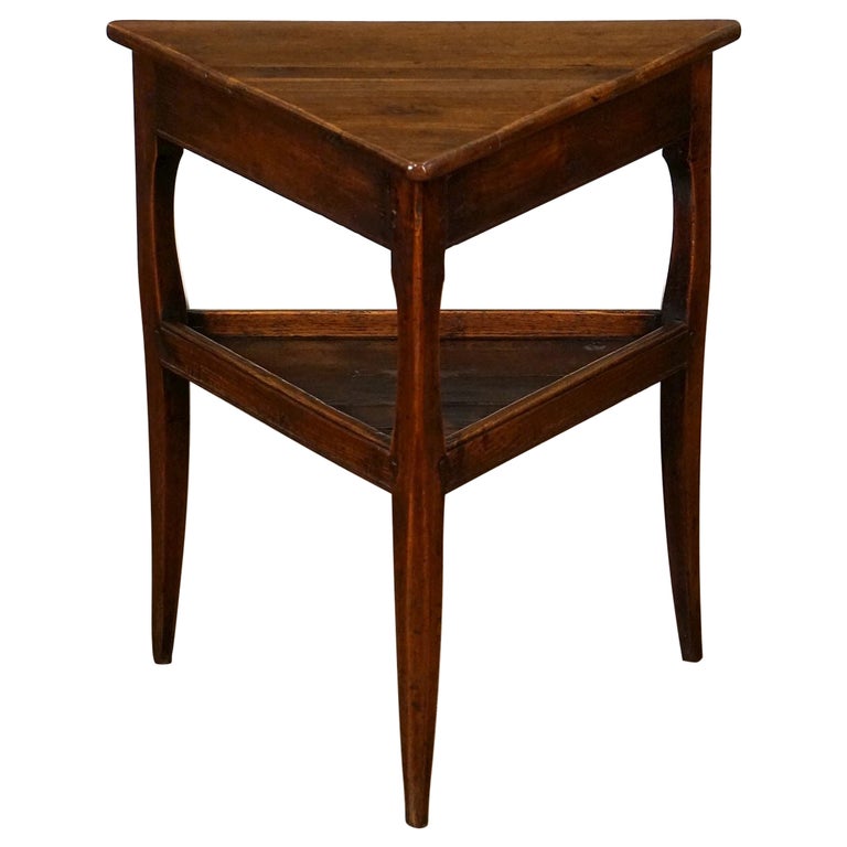 English Cricket Table of Oak with Triangular Top at 1stDibs