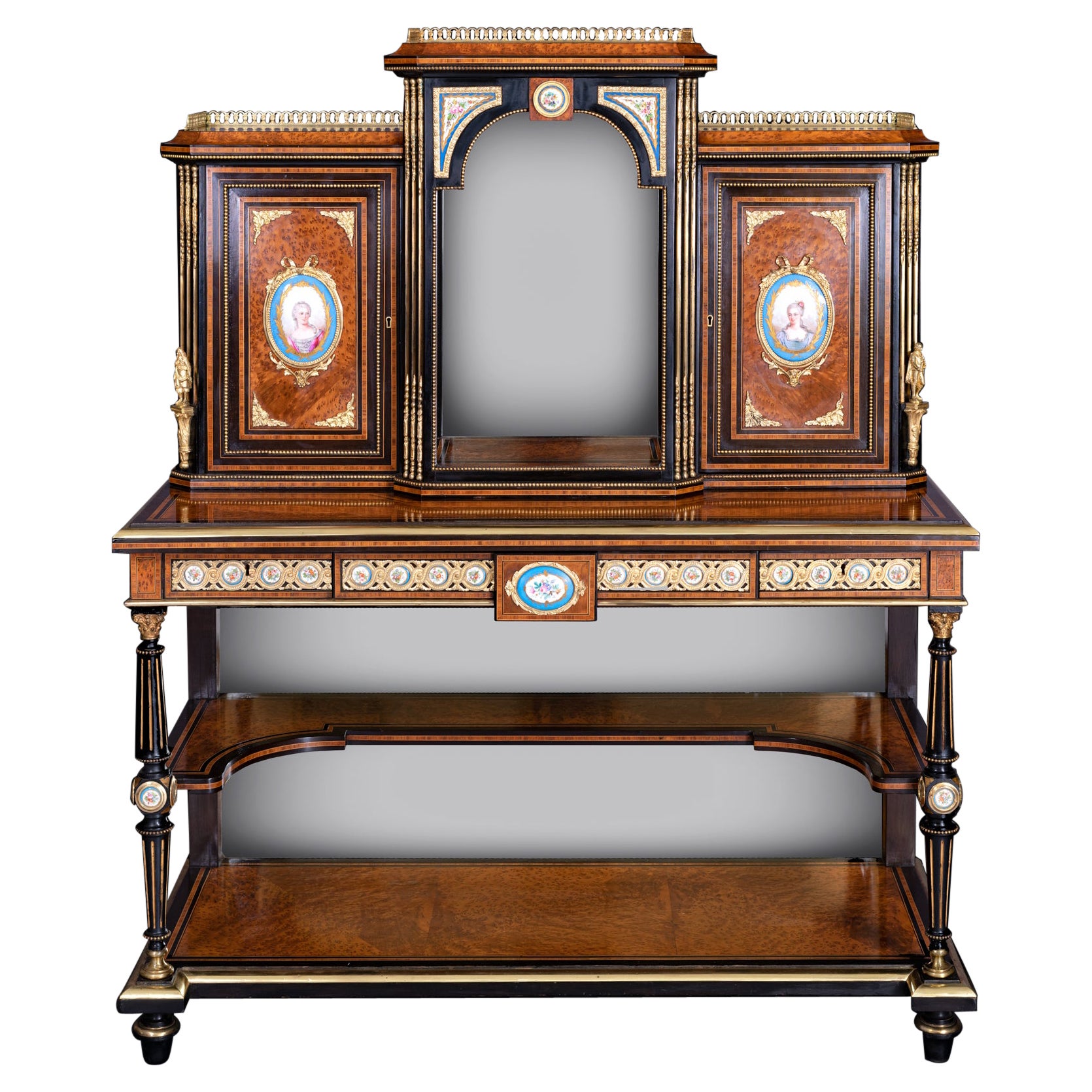 19th Century English Bonheur Du Jour Attributed To Gillows Of Lancaster For Sale