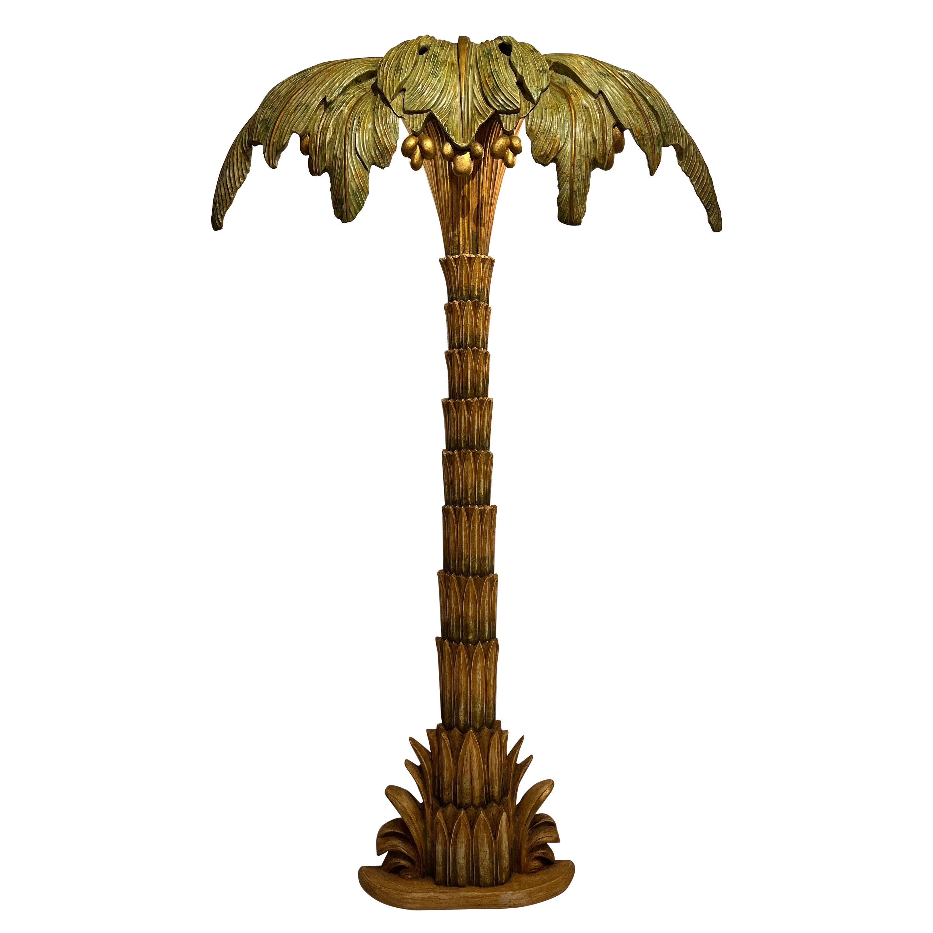 Maison Jansen Palm Tree Floor Lamp, 1970s, France