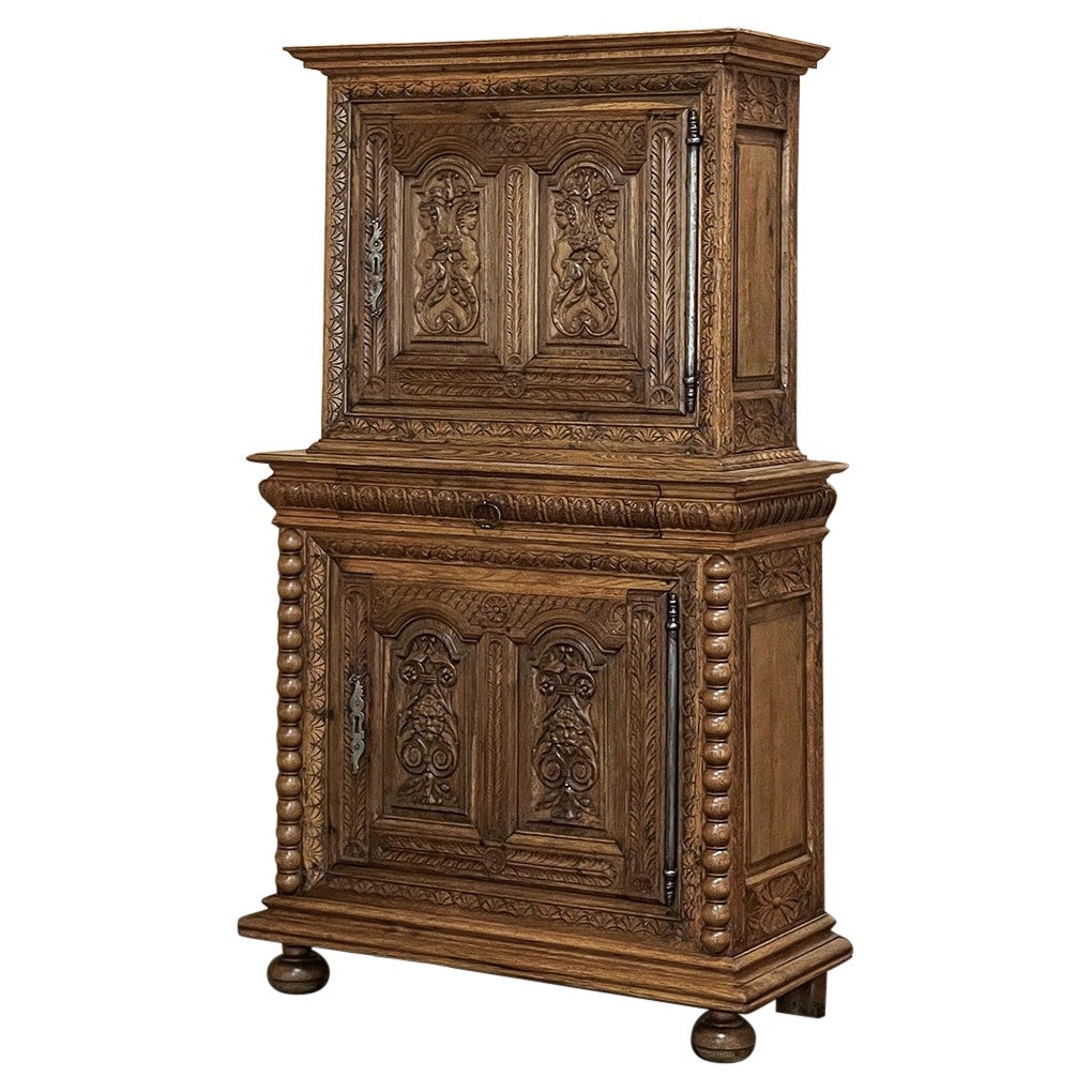 19th Century French Renaissance Two-Tiered Cabinet For Sale