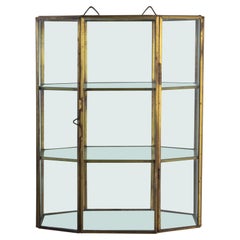 20th Century French Brass Mini Vitrine