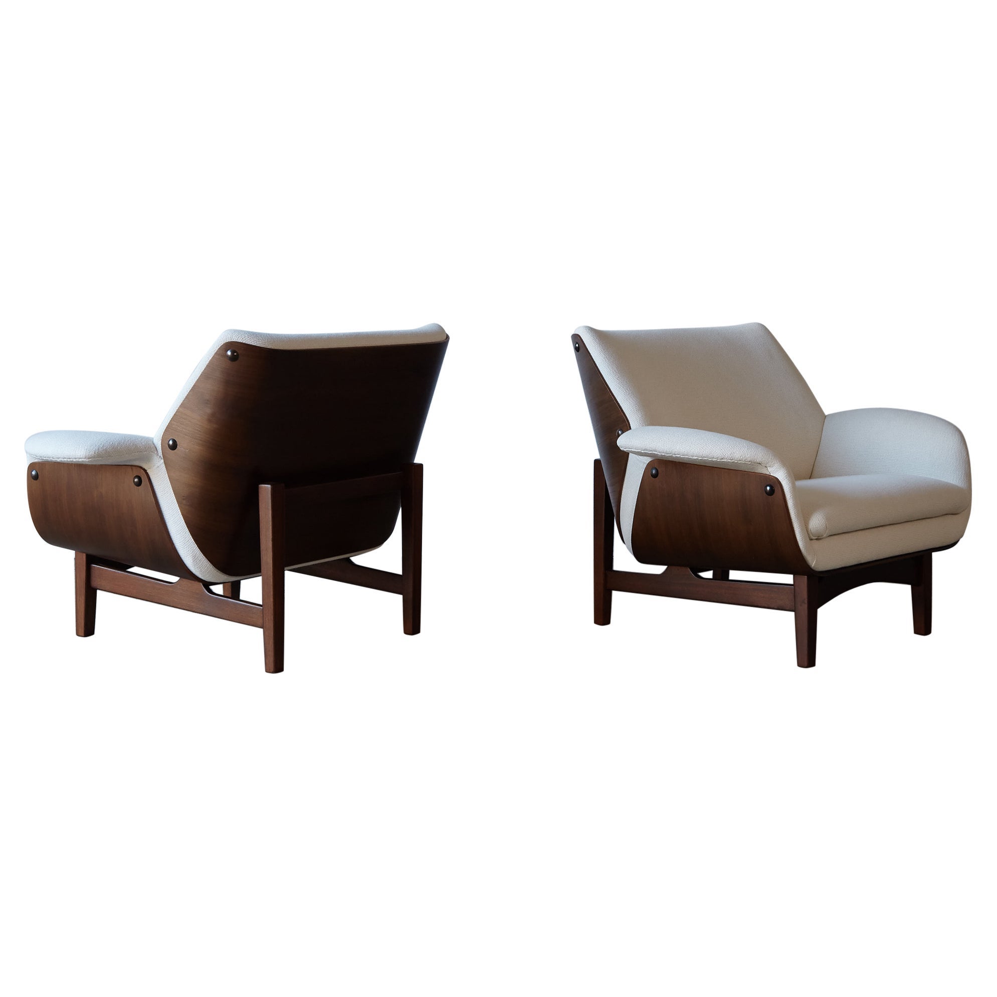 Rare Pair of Chairs, by Charles F Joosten for Interstyle, Italy, 1960s