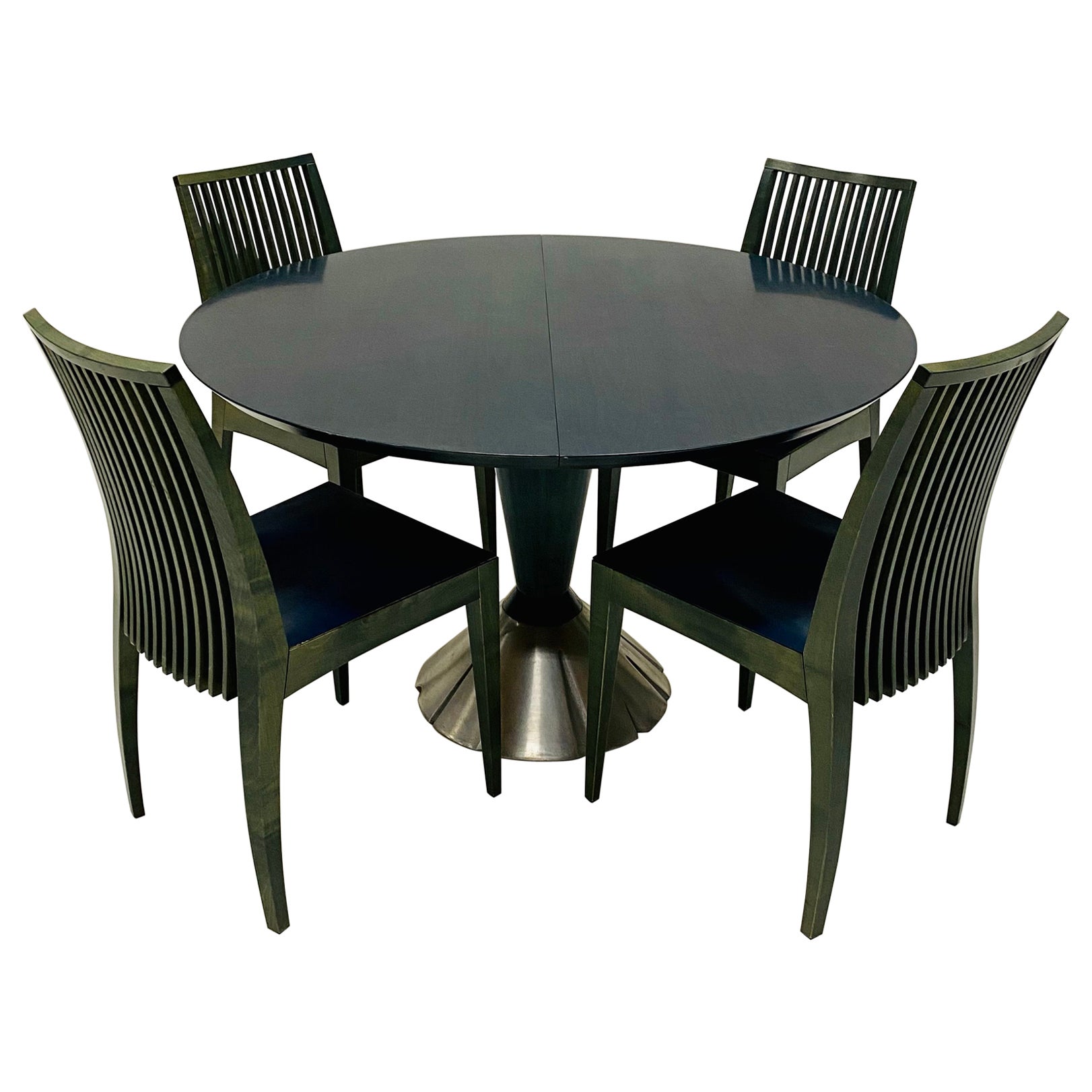 Extendable Dining Room Table Set by Wolf Schmidt-Bandelow, 1980s