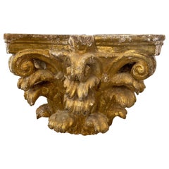 Antique !6th Century, Carved Gilt Wood Capital