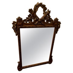 Early 20th Century French Walnut and Giltwood Mirror