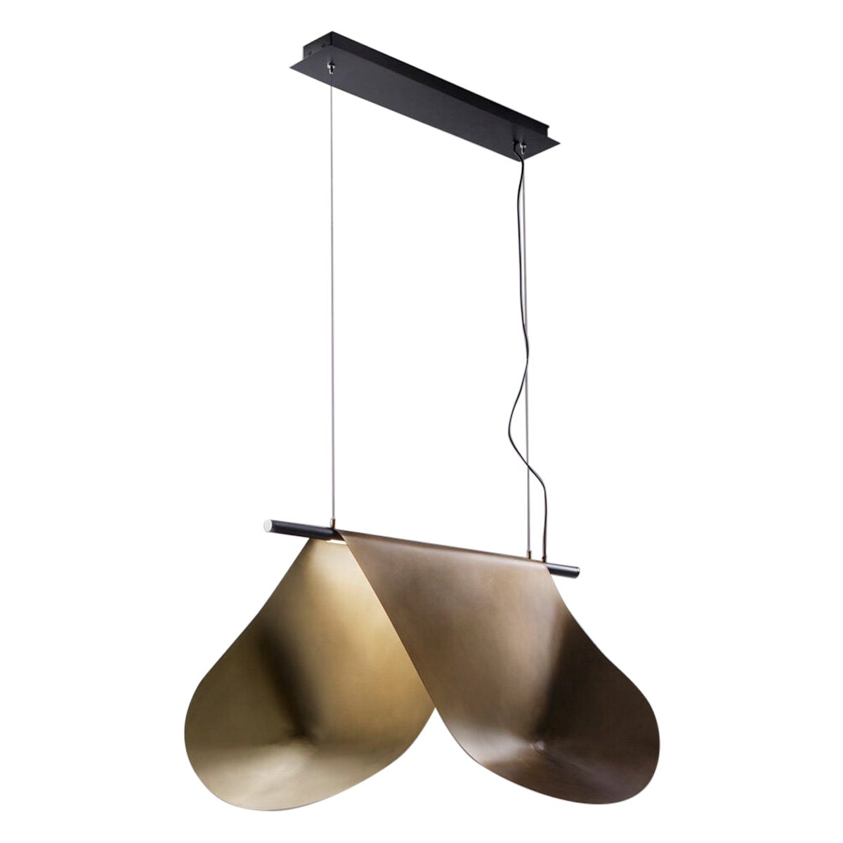 De Castelli Twist Suspended Lamp in Brass by Zanellato/Bordotto For Sale