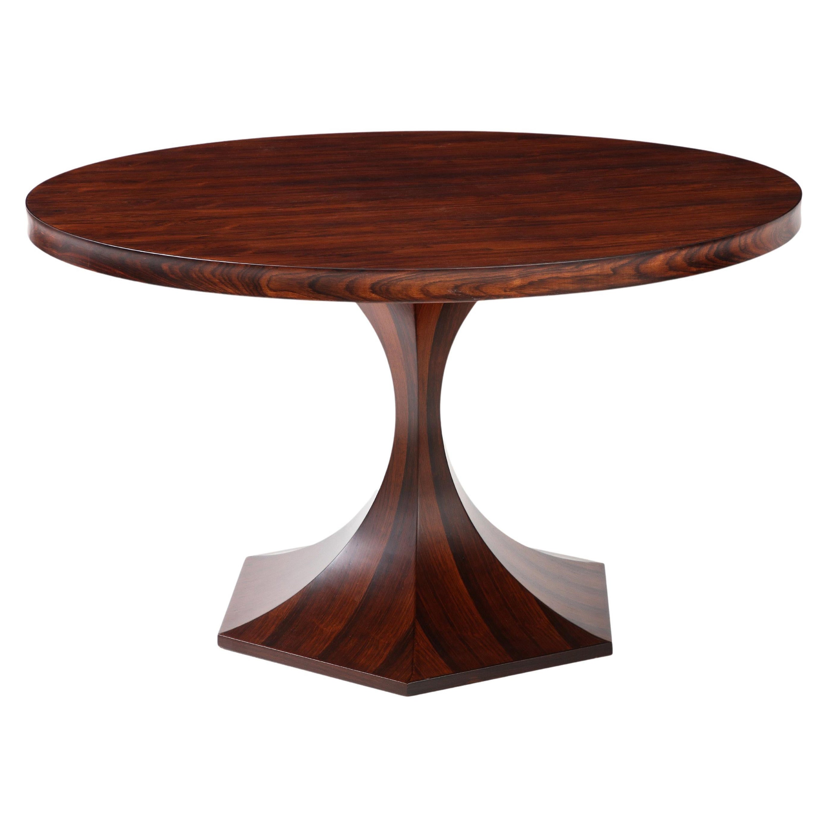 Giulio Moscatelli Rosewood Center or Dining Table, Italy, 1960s