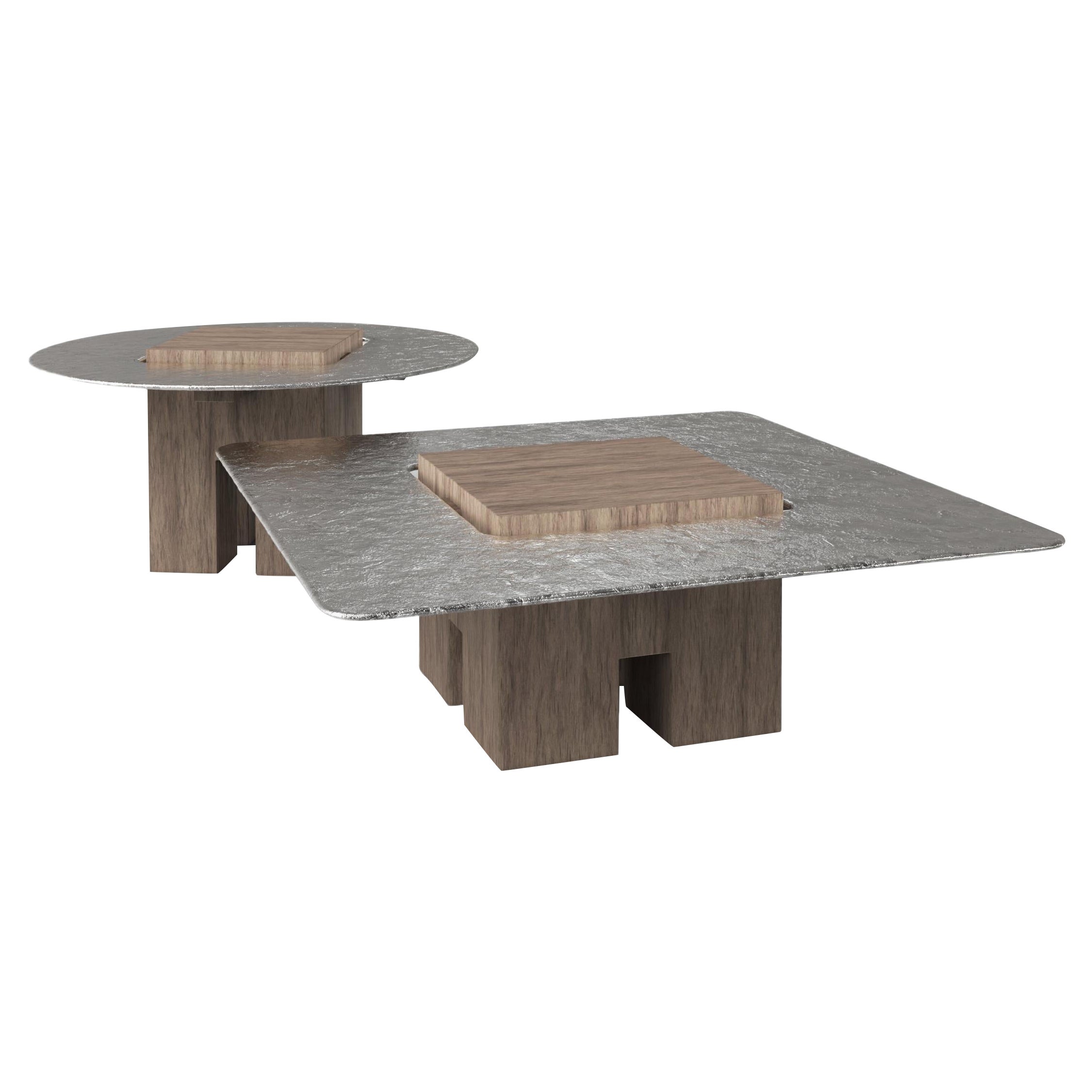 Set of 2 Tempio V1 and V2 Low Tables by Edizione Limitata