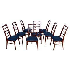 Niels Koefoed "Lis" Teak And Leather Dining Chairs Set Of 8