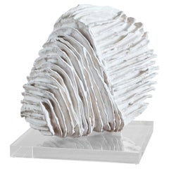 Ridged Almond Form Sculpture by Erin Vincent, 2020